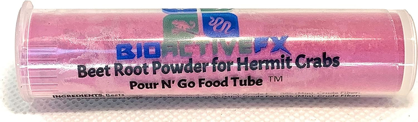 Cholla Queen Hermit Crab Food Packs - Pour N' Go Food Tubes - (Veggie Garden Powder Pack)
