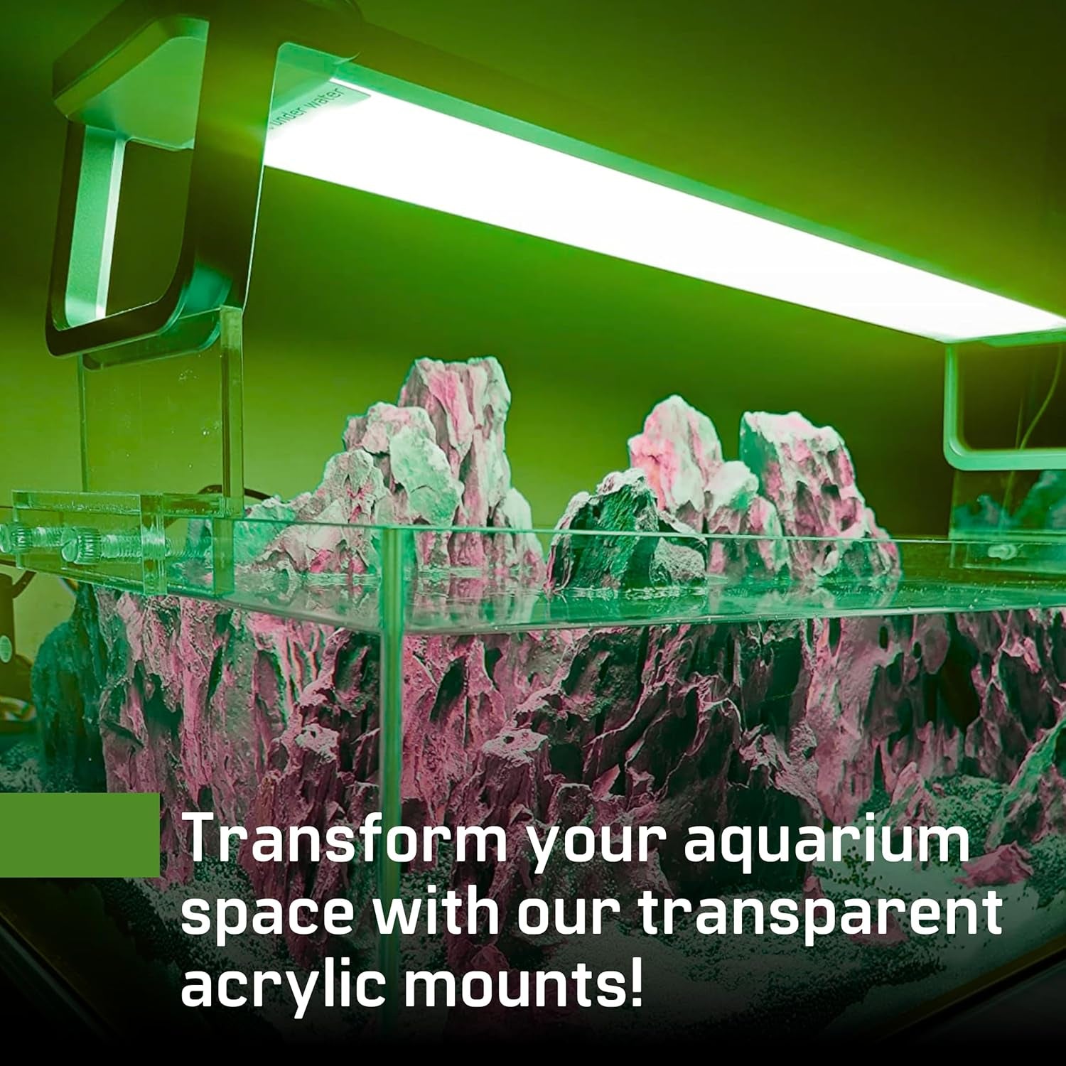 Set of 2 Clear Acrylic Fish Tank LED Light Holder Aquarium Lamp Hanging Aquarium Fixtures Support Stands Box Aquatic Fish Tank Lighting Tools 2PCS