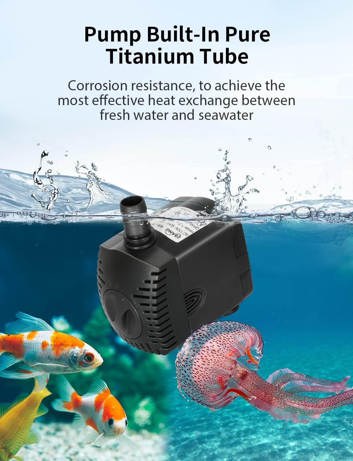 Aquarium Water Chiller, 79 Gal 1/3 HP Fish Tank Water Chiller with Special Quiet Design Compressor Refrigeration for Hydroponic System Axolotl Jellyfish Coral Crystal Shrimp 300L