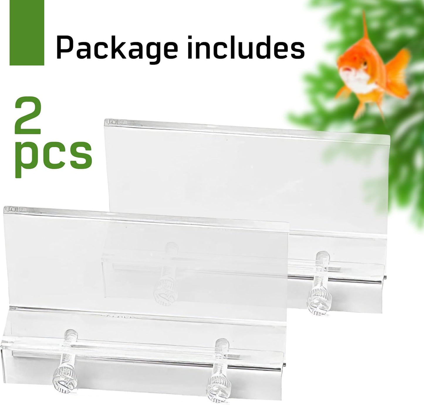 Set of 2 Clear Acrylic Fish Tank LED Light Holder Aquarium Lamp Hanging Aquarium Fixtures Support Stands Box Aquatic Fish Tank Lighting Tools 2PCS