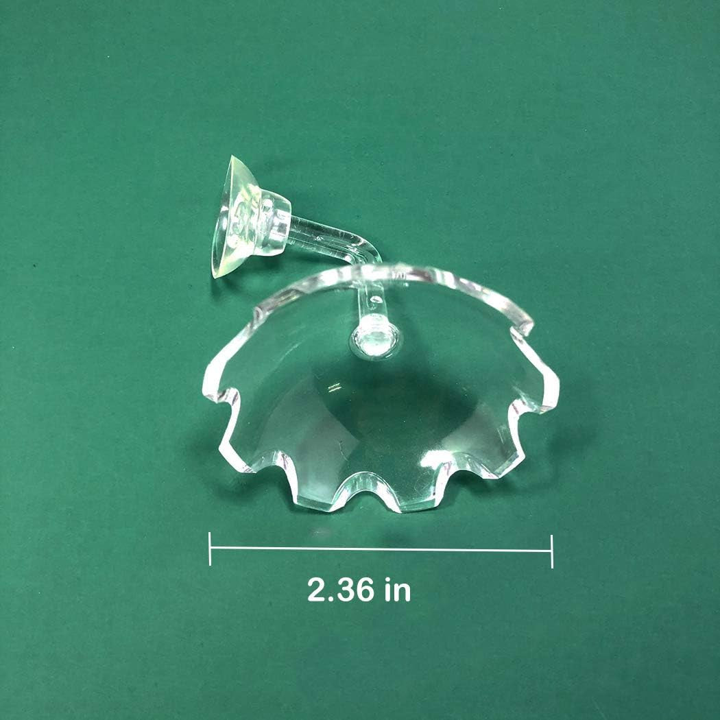 13.8 Inch Shrimp Feeding Tube and Dish, Clear Aquarium Feeder Tube and Clear Fish Bowl, Cherry Shrimp Feeding Dish and Tube