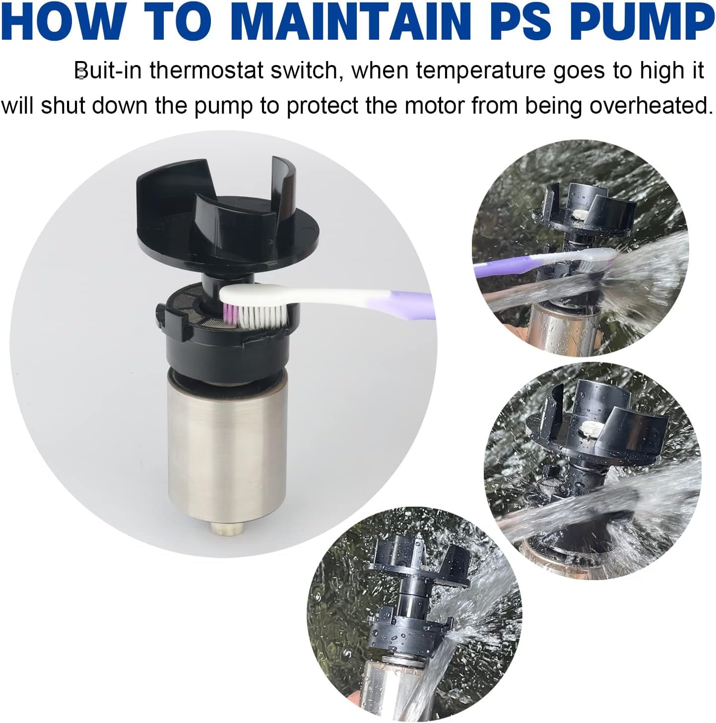 (9800GPH-620W,UL Listed) High Flow Submersible Pond Water Aquarium Pump Multi Scenario Application