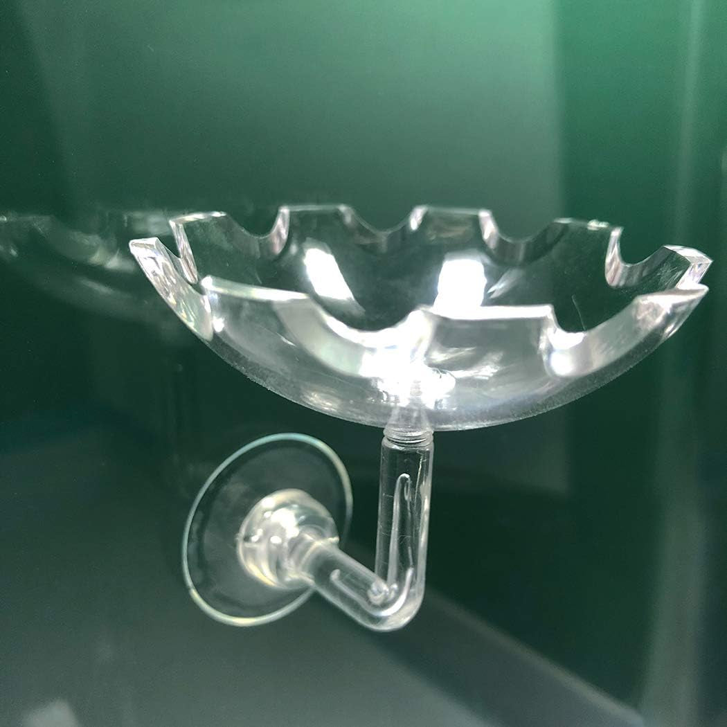13.8 Inch Shrimp Feeding Tube and Dish, Clear Aquarium Feeder Tube and Clear Fish Bowl, Cherry Shrimp Feeding Dish and Tube