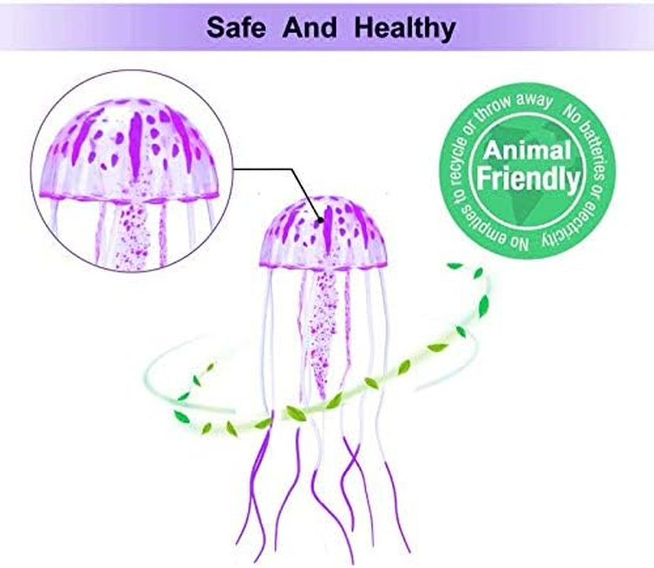 , Aquarium Floating Decoration, Silicone Simulation, Non-Toxic Harmless (Purple)