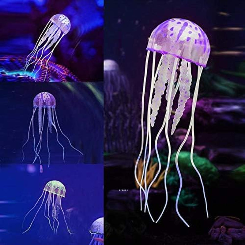 , Aquarium Floating Decoration, Silicone Simulation, Non-Toxic Harmless (Purple)