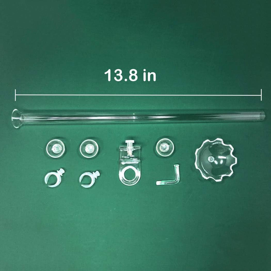 13.8 Inch Shrimp Feeding Tube and Dish, Clear Aquarium Feeder Tube and Clear Fish Bowl, Cherry Shrimp Feeding Dish and Tube