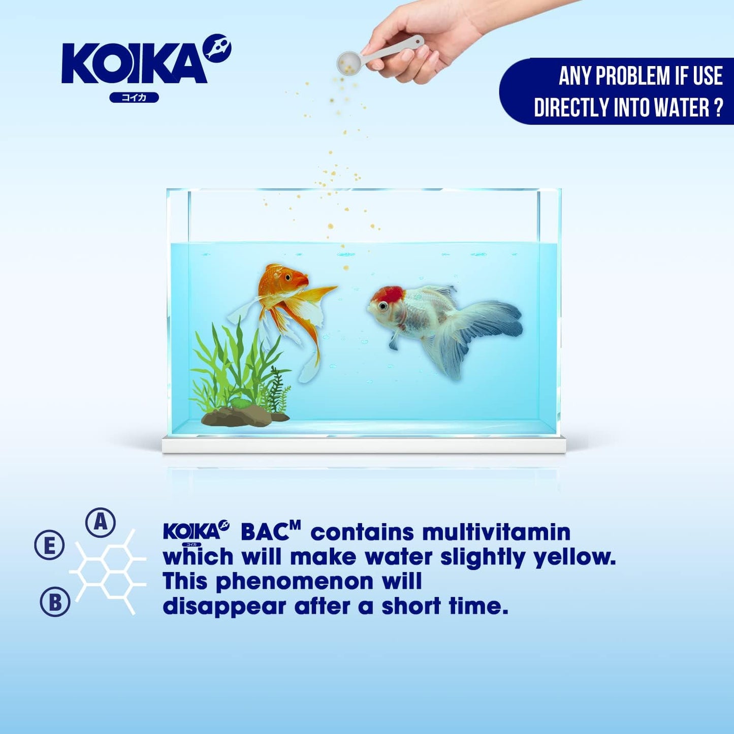 BACM Natural Color Enhancement for Fish, Combination of Probiotic & Multi-Vitamins for Aquarium A, B6, B2, Pleasant Smells (BACM, 30Ml)