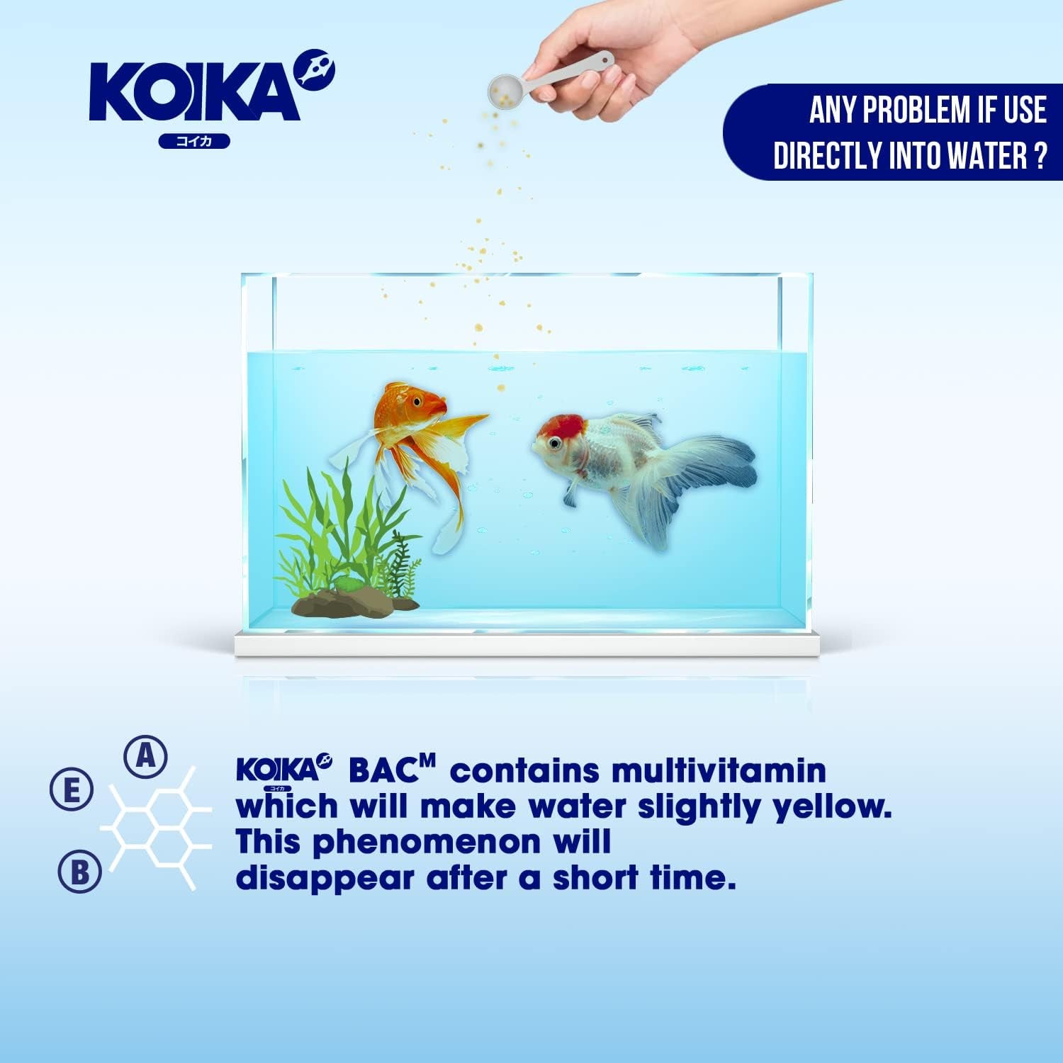 BACM Natural Color Enhancement for Fish, Combination of Probiotic & Multi-Vitamins for Aquarium A, B6, B2, Pleasant Smells (BACM, 30Ml)