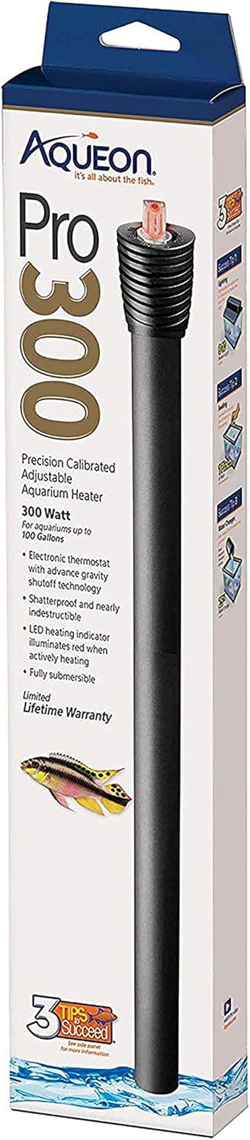 Pro 300 Submersible Aquarium Fish Tank Heater, 300 Watts, for up to 100 Gallon Fish Tanks