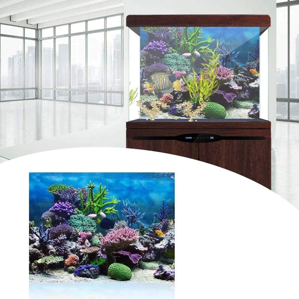 PVC Adhesive Photography Backdrop Aquarium Underwater Corals Fish Background 61X41Cm