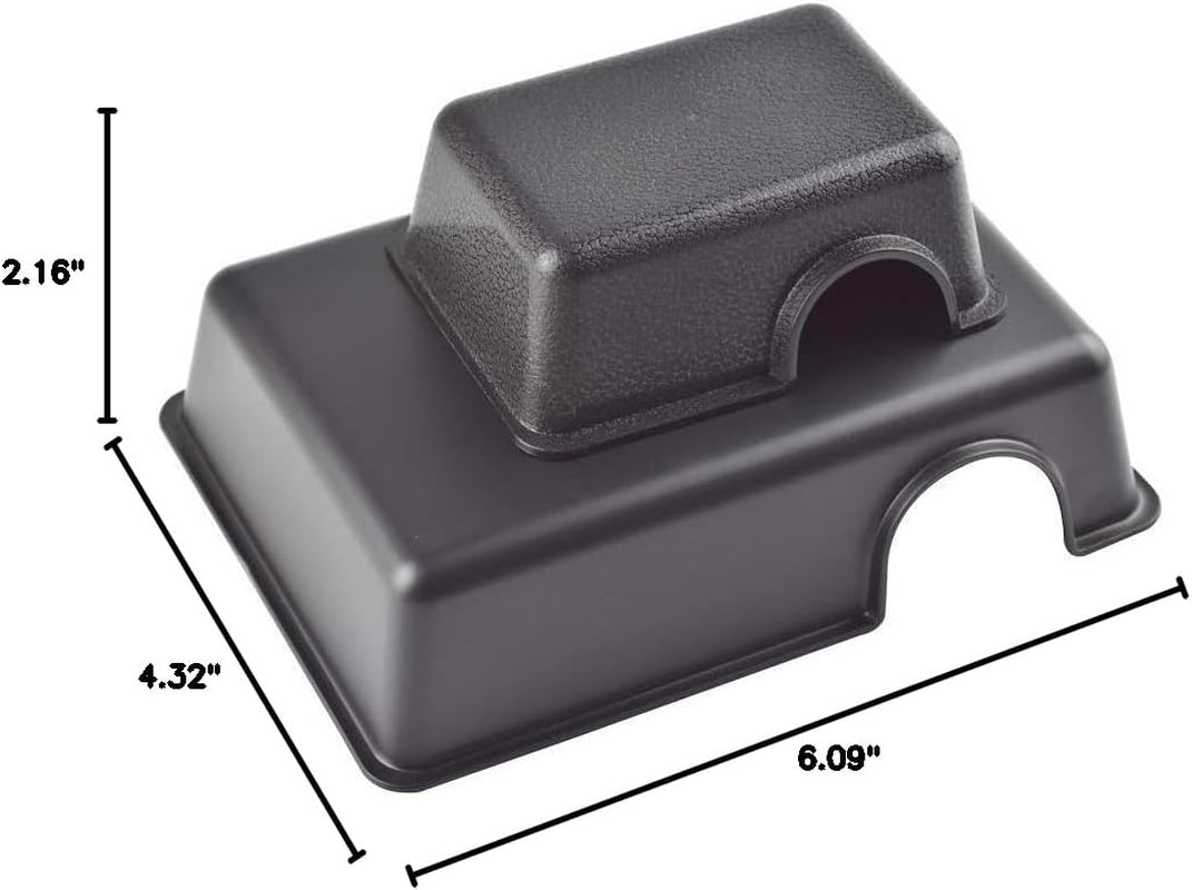 Reptile Hideout Box Small Animal Hide Cave for Snakes Lizards Leopard Gecko Rodents Spiders (S & M)