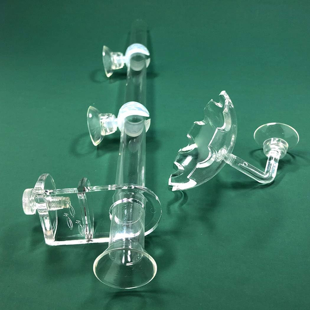 13.8 Inch Shrimp Feeding Tube and Dish, Clear Aquarium Feeder Tube and Clear Fish Bowl, Cherry Shrimp Feeding Dish and Tube