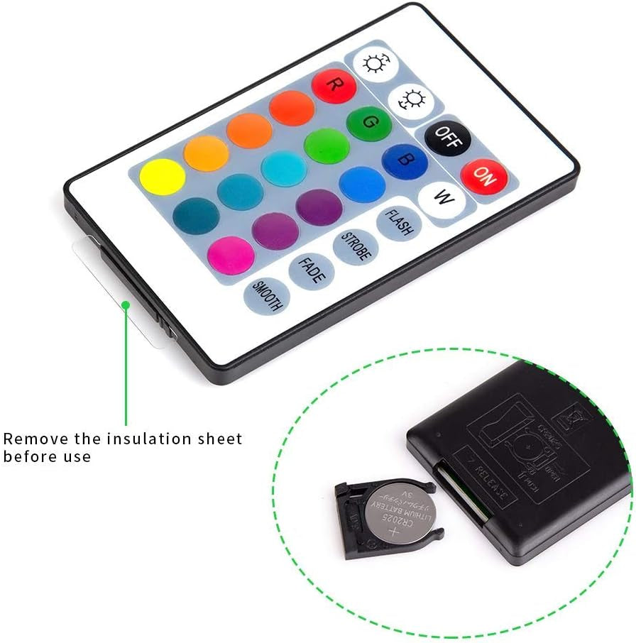 LED Aquarium Light, Fish Tank Light Waterproof RGB Colorful Underwater Submersible LED Lights Strip Background Decorate Lighting, 15"