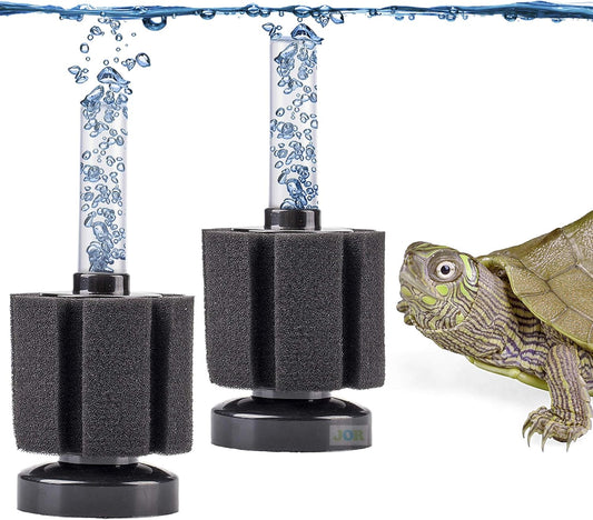 Turtle Sponge Filter, Connect to Air Pump, Underwater Aquarium Sponge Filter, Ideal Current for Turtles, Easy to Maintain, 2 Pcs