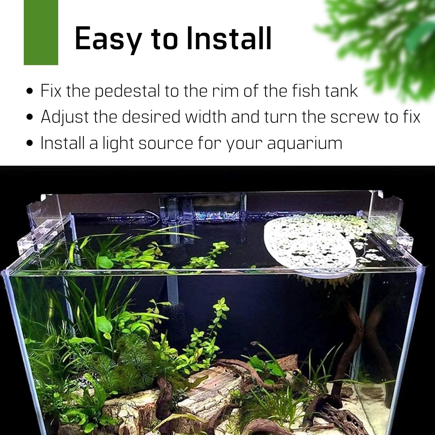 Set of 2 Clear Acrylic Fish Tank LED Light Holder Aquarium Lamp Hanging Aquarium Fixtures Support Stands Box Aquatic Fish Tank Lighting Tools 2PCS